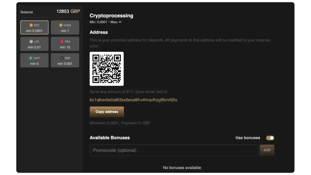 Harry Casino Payments