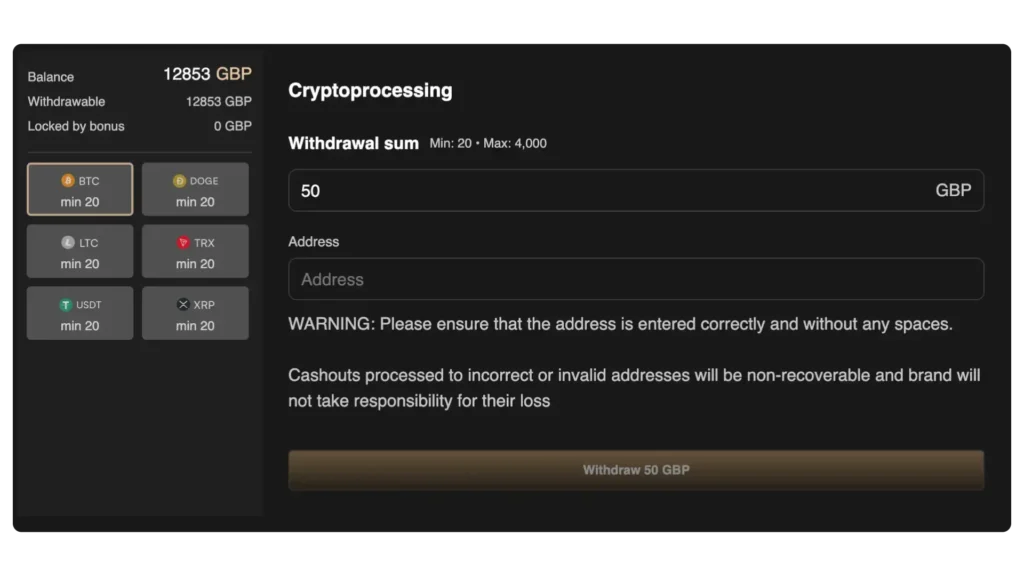 HarryCasino Payments