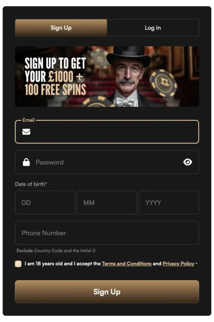 harry casino registration